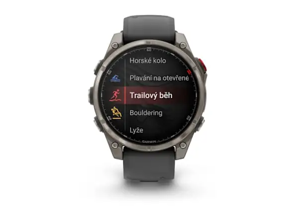 Garmin fenix 8 Pro 47 mm, AMOLED Sapphire, Titanium so silikónovým remienkom Graphite/Black