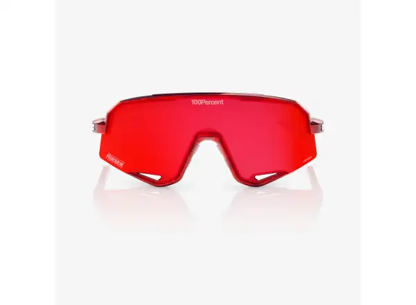 100% Slendale Pidcock Le cyklistické okuliare Gloss Red Holographic HiPER Red Mirror Lens