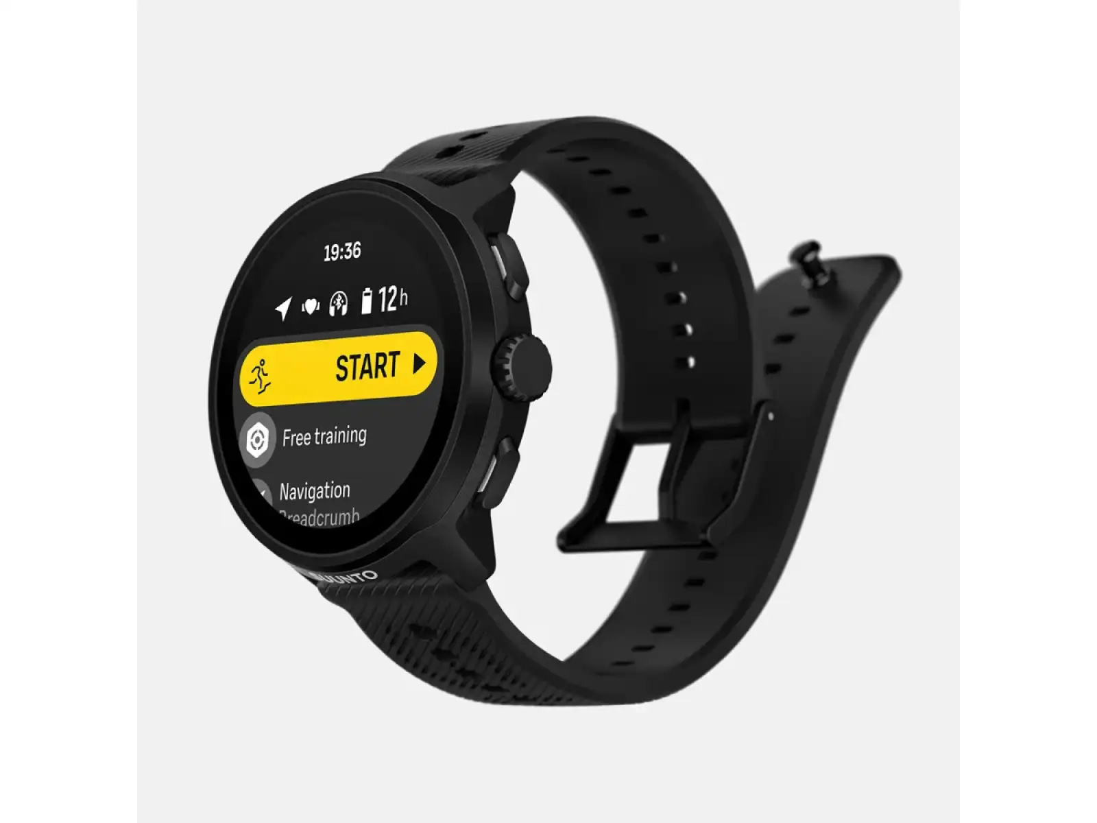 Suunto Run inteligentné hodinky silikónový remienok All Black