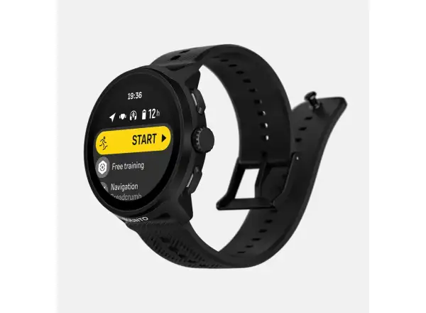 Suunto Run inteligentné hodinky silikónový remienok All Black