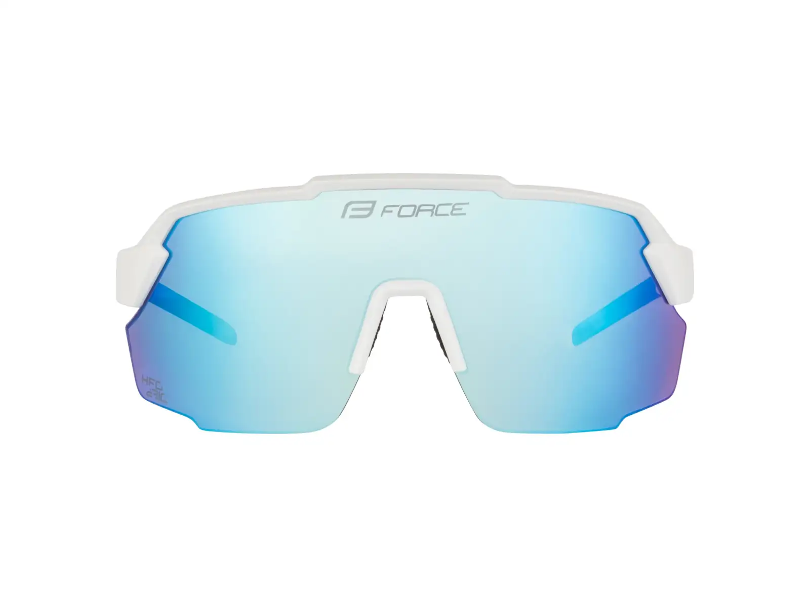 Force Pulse cyklistické okuliare biele/modré zrkadlové sklo