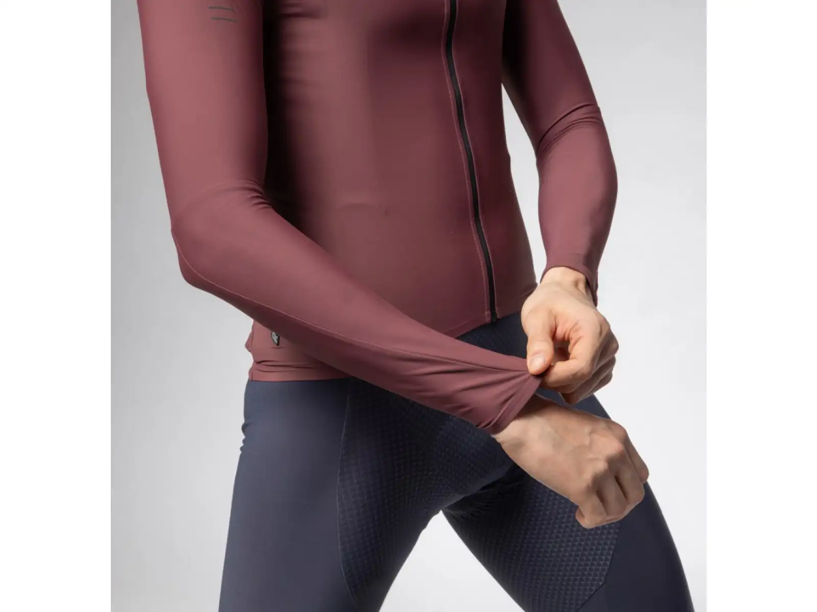 Alé R-EV1 Warm Race pánsky zateplený dres dlhý rukáv Burgundy