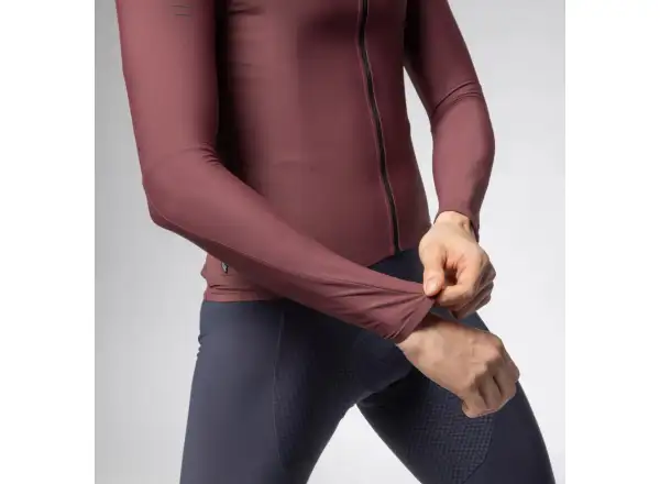 Alé R-EV1 Warm Race pánsky zateplený dres dlhý rukáv Burgundy