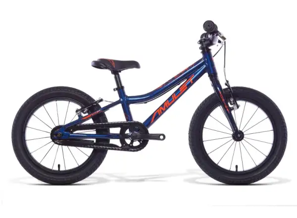 Detský bicykel Amulet 16 Mini Superlite tmavomodrá metalíza/oranžová lesklá