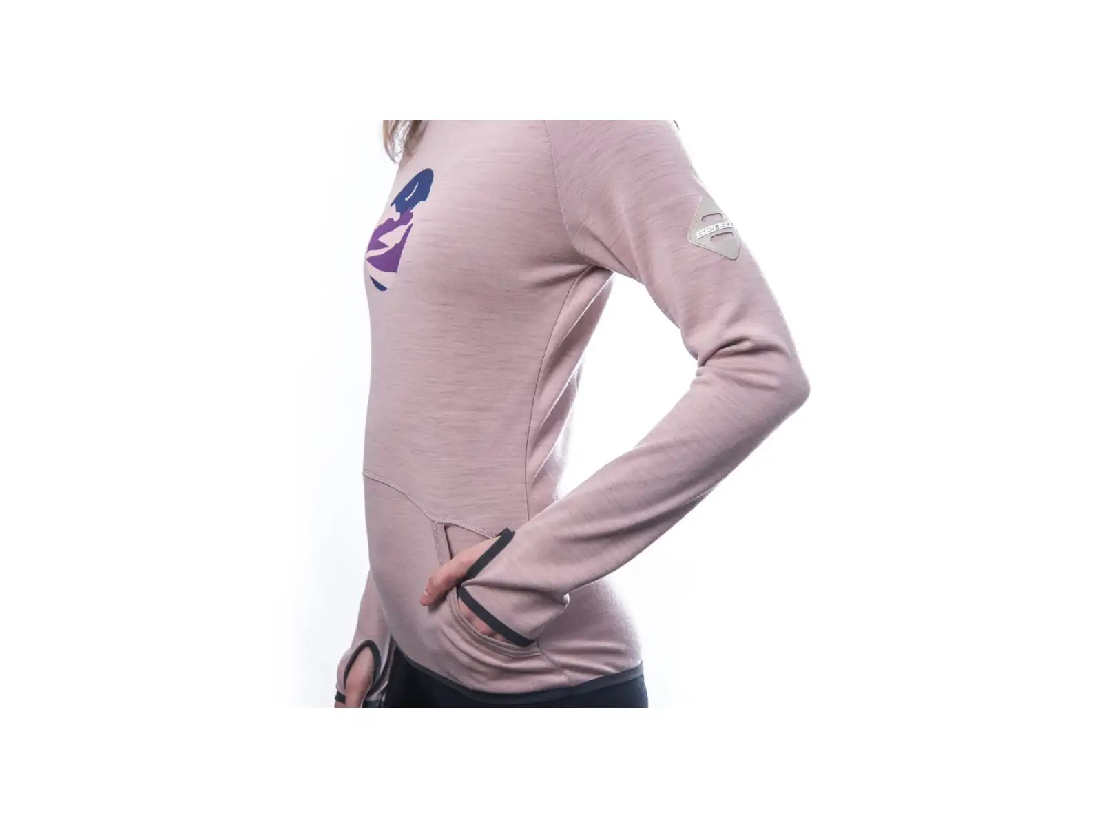 Sensor Merino Upper Triglav Dámska mikina Dusty Pink