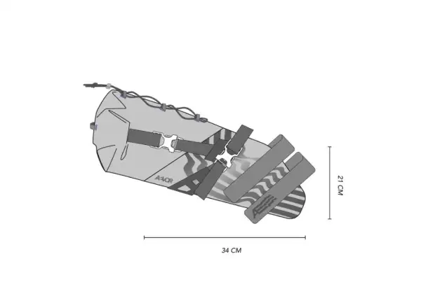 Aevor Seat Pack Road Proof Sedlová taška 12 l čierna