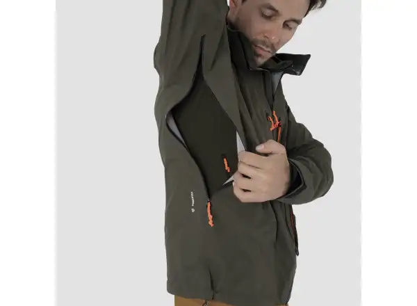 Salewa Sella 3L Powertex pánska bunda Tmavá Olivová