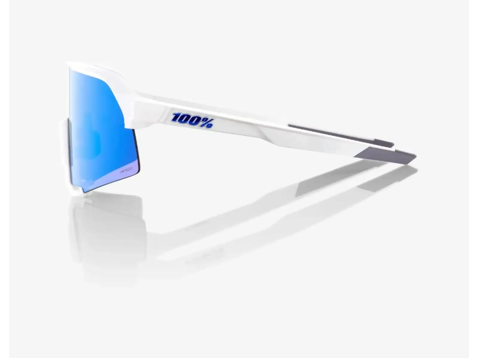 100% S3 okuliare Matte White/HiPER Blue Multilayer Mirror