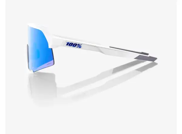 100% S3 okuliare Matte White/HiPER Blue Multilayer Mirror