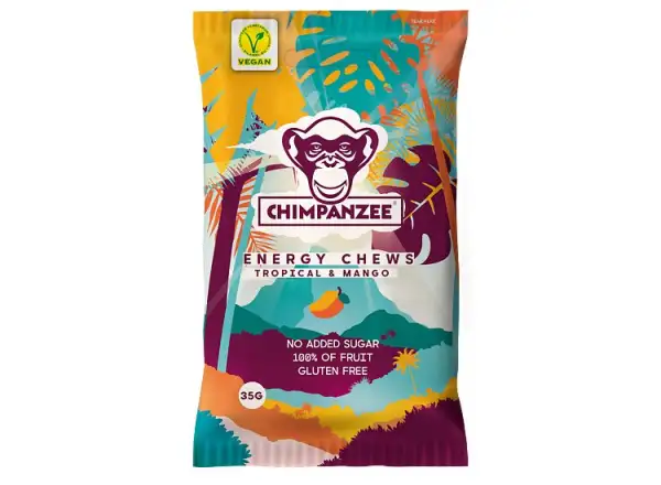 Chimpanzee Energy Chews gumené cukríky Tropical Mango 35 g