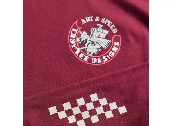 Troy Lee Designs Carb Club pánske tričko dlhý rukáv Sangria