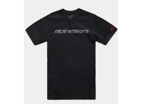 Alpinestars Linear Wordmark 2.0 pánske tričko krátky rukáv Black/Grey/Red