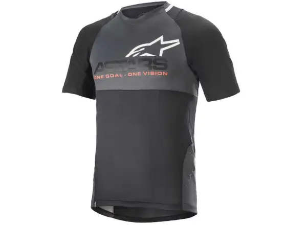 Dres Alpinestars Drop 8.0 s krátkym rukávom čierny/koralový