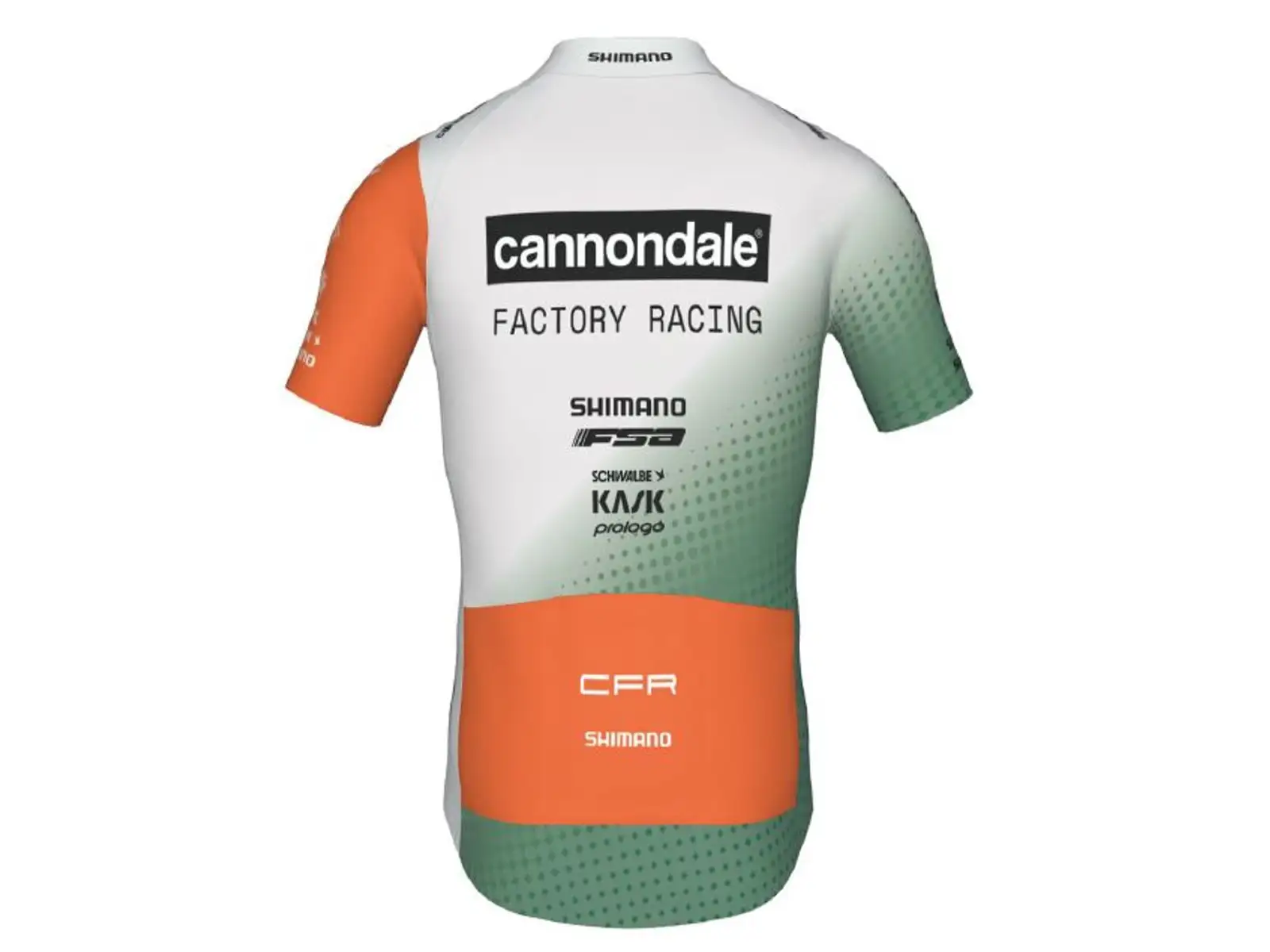 Pánsky cyklistický dres Cannondale CFR Replica 2025 krátky rukáv (zelená/červená)