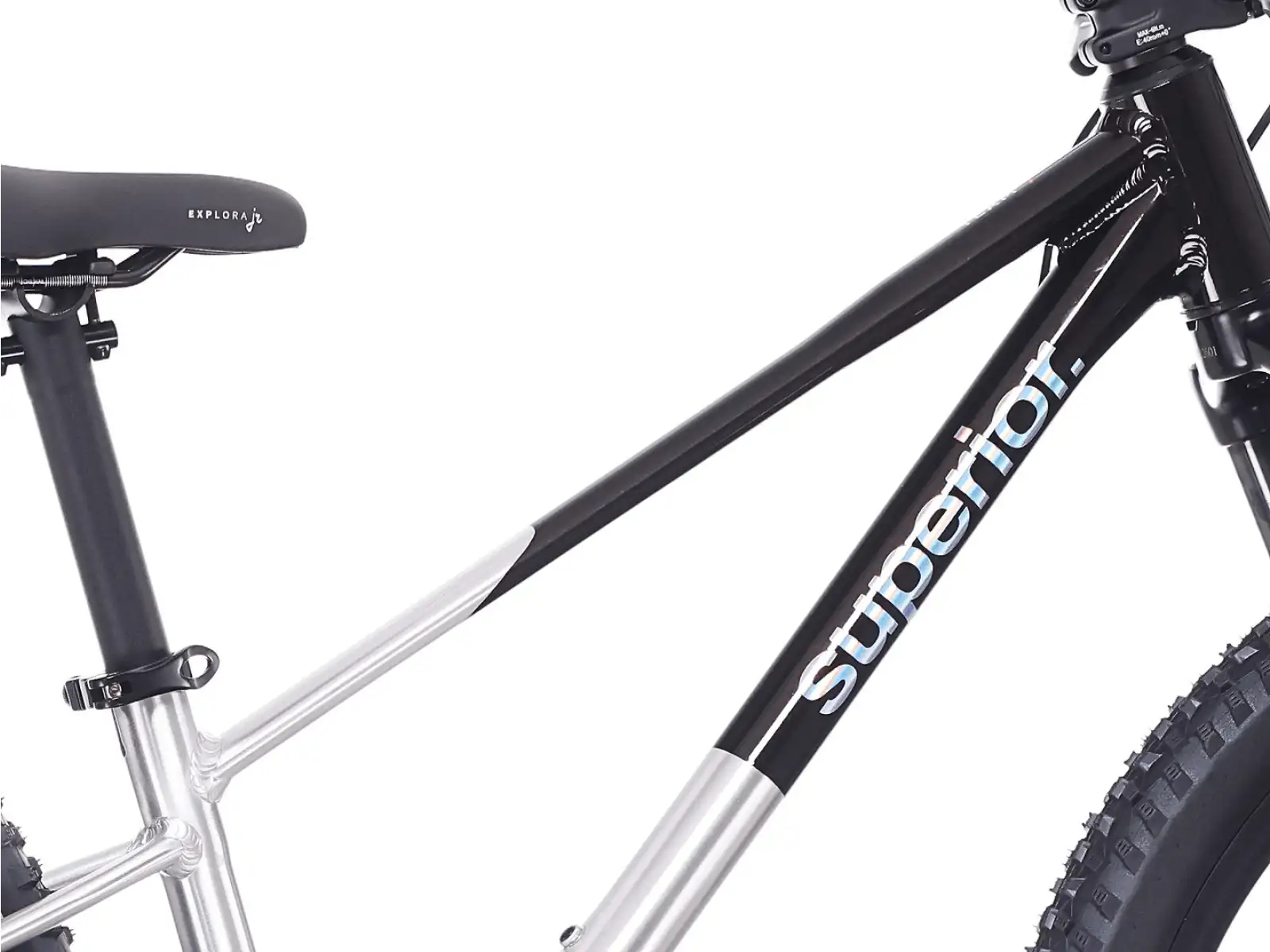 Superior TEAM 24 detský bicykel Gloss Brushed Alu / Rainbow Black
