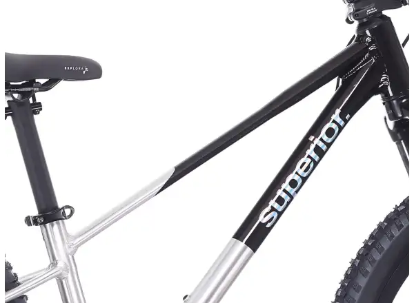 Superior TEAM 24 detský bicykel Gloss Brushed Alu / Rainbow Black