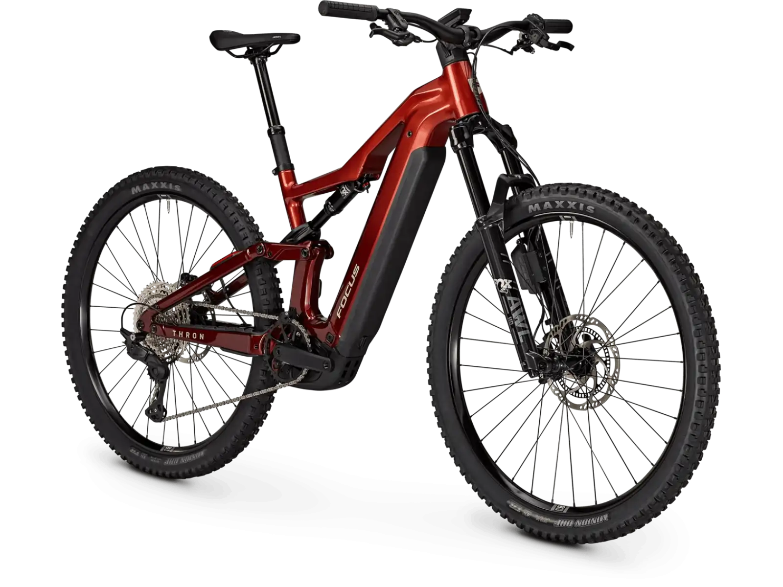 Focus THRON 9 720Wh celoodpružený elektrobicykel Maroonred / Darkmaroon