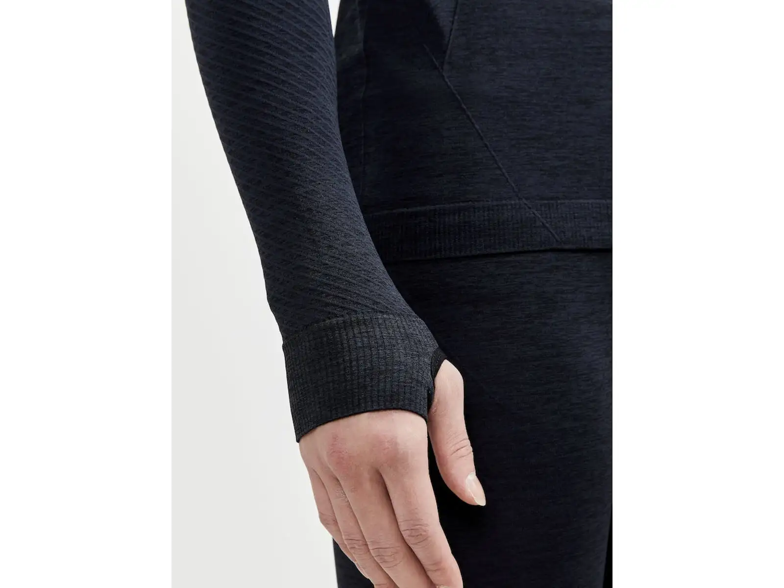 Craft Core Dry Active Comfort Zip pánske tričko dlhý rukáv čierna