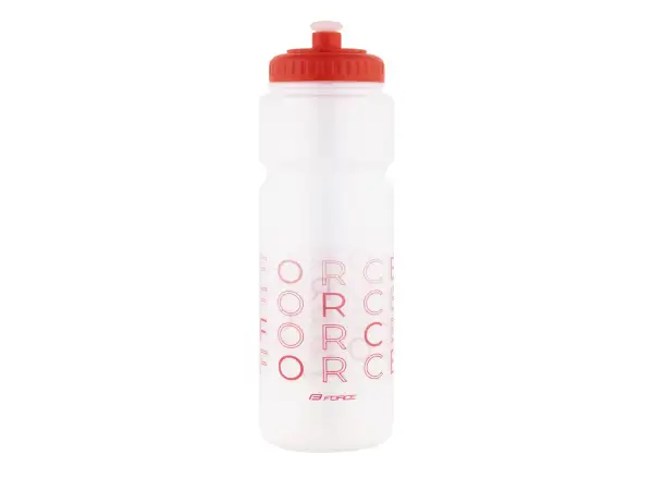 Force Enjoy cyklistická fľaša 750 ml transparentná/červená