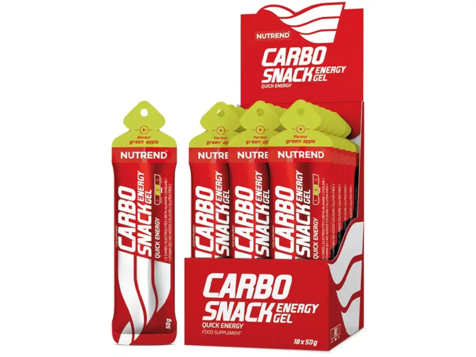 Nutrend Carbosnack vrecúško 50 g zelené jablko