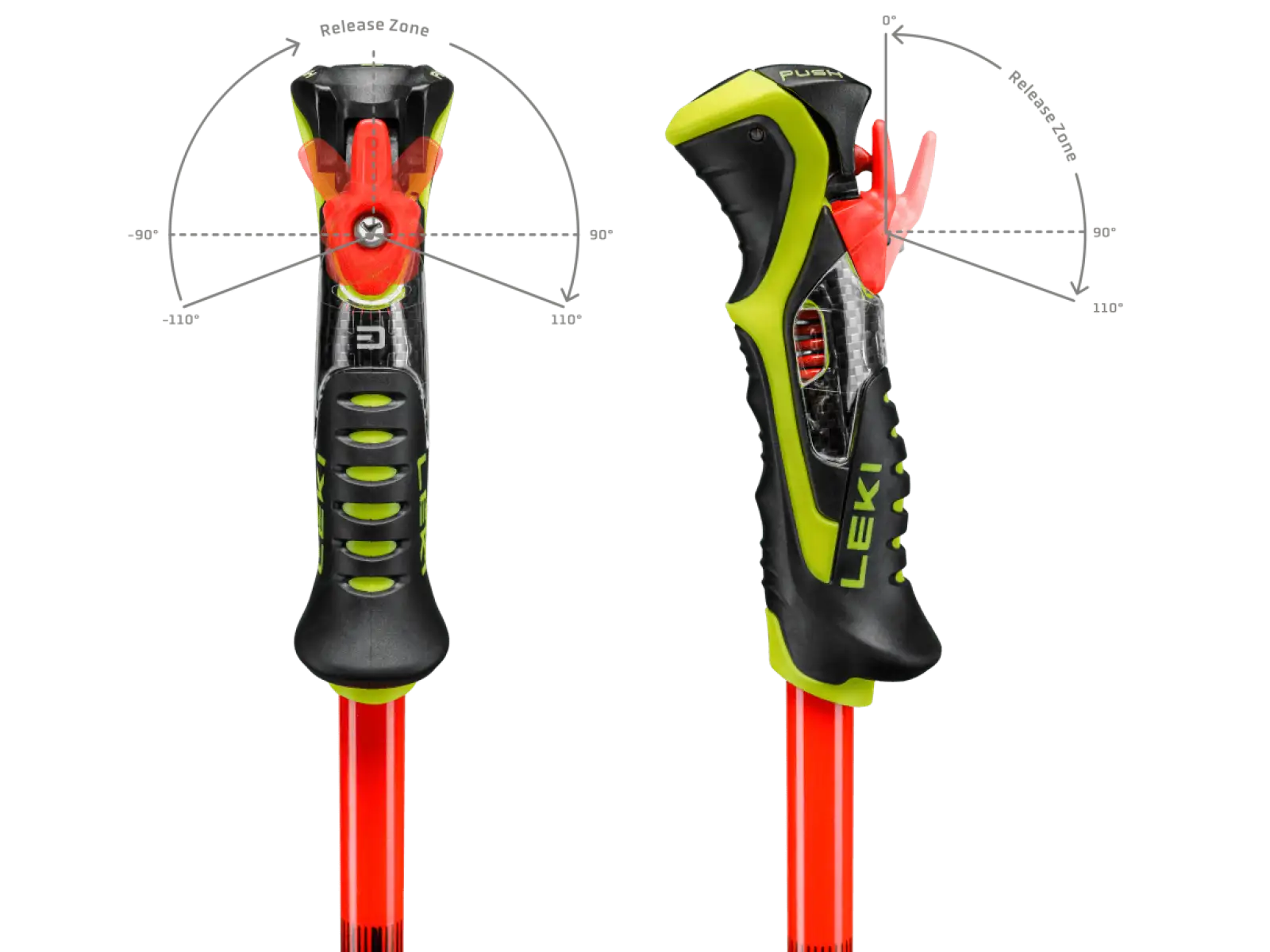 Leki WCR Pro Lite SL TR zjazdové palice  Bright red-violet-neonyellow