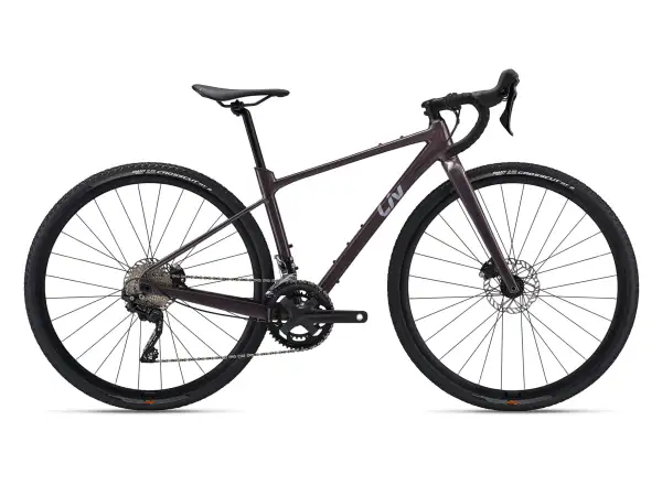 Liv Devote 1 dámsky gravel bicykel Charcoal Plum