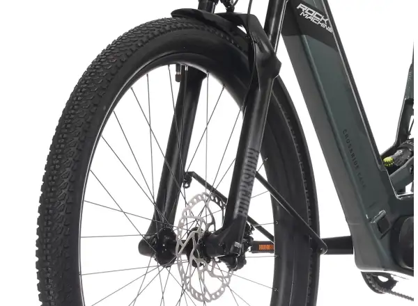 Rock Machine Crossride e450 FS nízkonástupový celoodpružený elektrobicykel Ocean Grey/Black