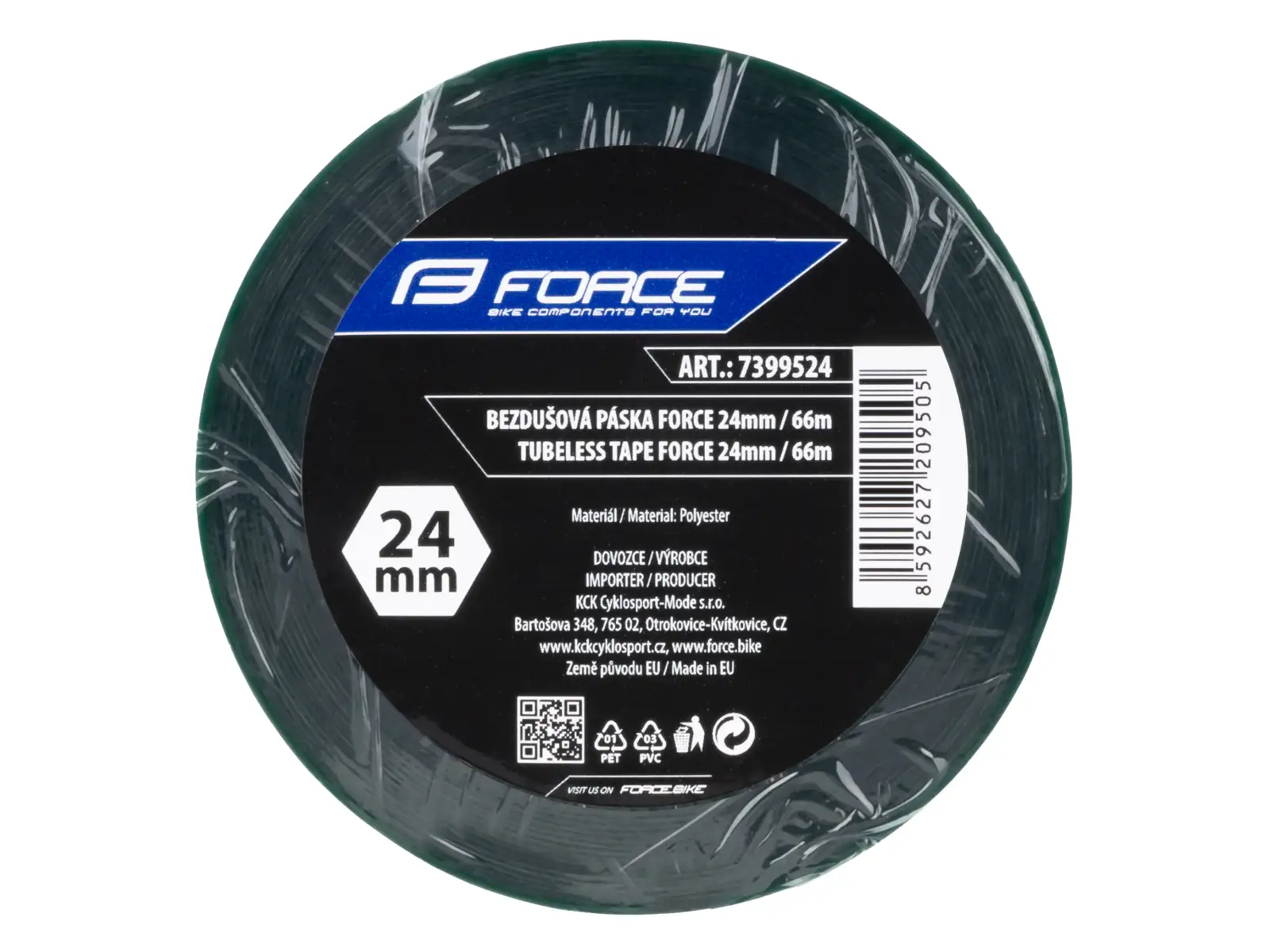 Force Tubeless páska bezdušová 24 mm x 66 m zelená
