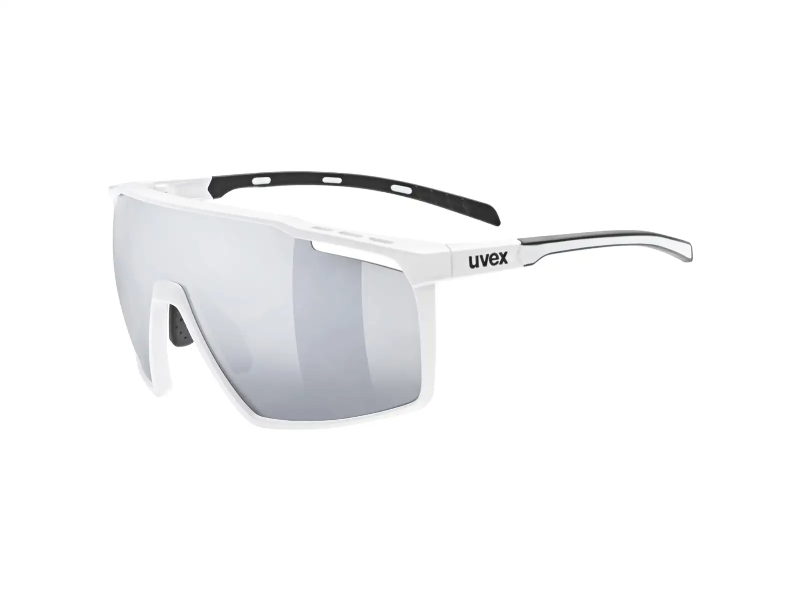 Uvex MTN Perform cyklistické okuliare White Mat/Mirror Silver