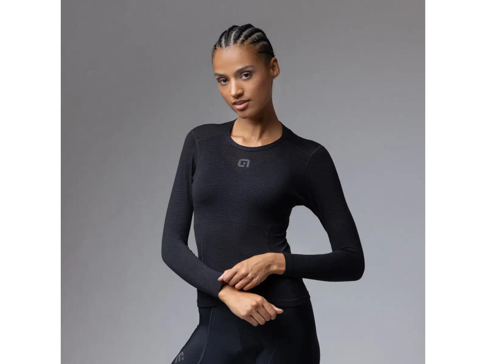 Alé Intimo Merino dámske spodné tričko dlhý rukáv Black
