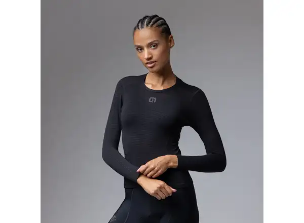 Alé Intimo Merino dámske spodné tričko dlhý rukáv Black