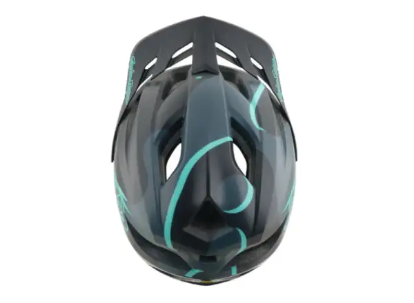 Troy Lee Designs Flowline SE MIPS prilba Badge Carbon/Real Teal