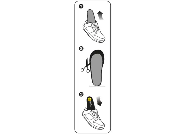 Sidas 3Feet Outdoor High vložky do topánok vysoká klenba 1 pár