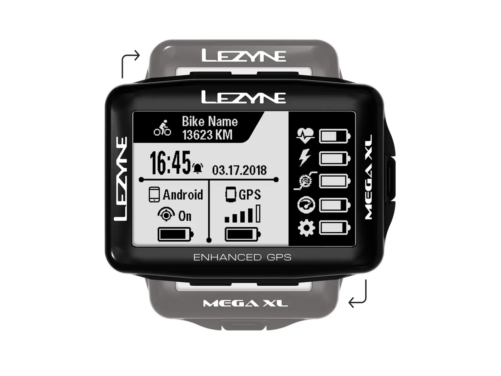 Lezyne Mega XL GPS navigácia čierna