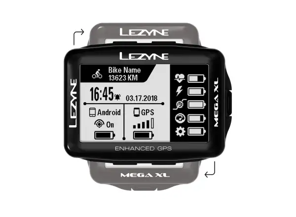 Lezyne Mega XL GPS navigácia čierna
