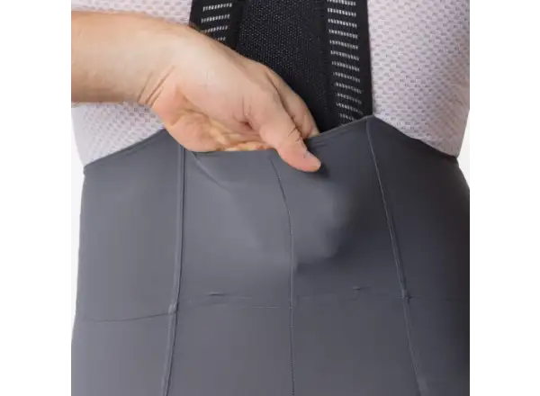 Castelli Espresso 2 pánske kraťasy s vložkou a trakmi Smoky Gray
