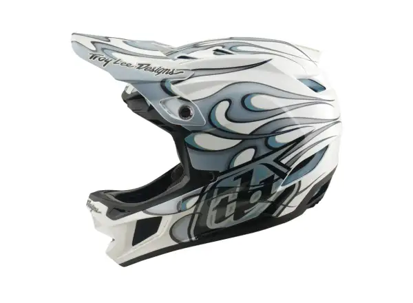 Troy Lee Designs D4 Composite MIPS prilba Torched white/Silver