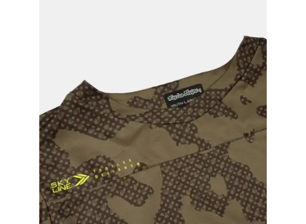 Troy Lee Designs Skyline Scrubland detský dres krátky rukáv Olive