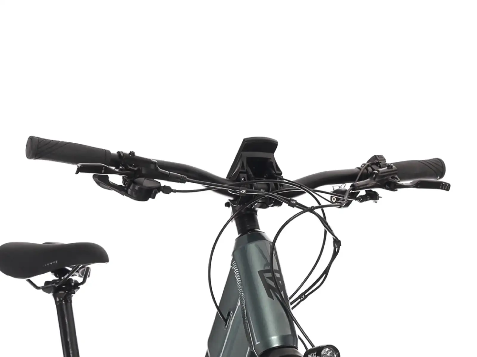 Rock Machine Crossride e450 FS nízkonástupový celoodpružený elektrobicykel Ocean Grey/Black