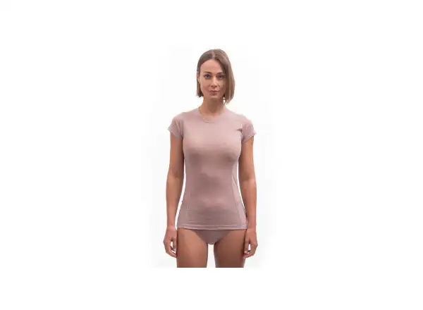 Sensor Merino Air dámske tričko krátky rukáv Dusty Pink
