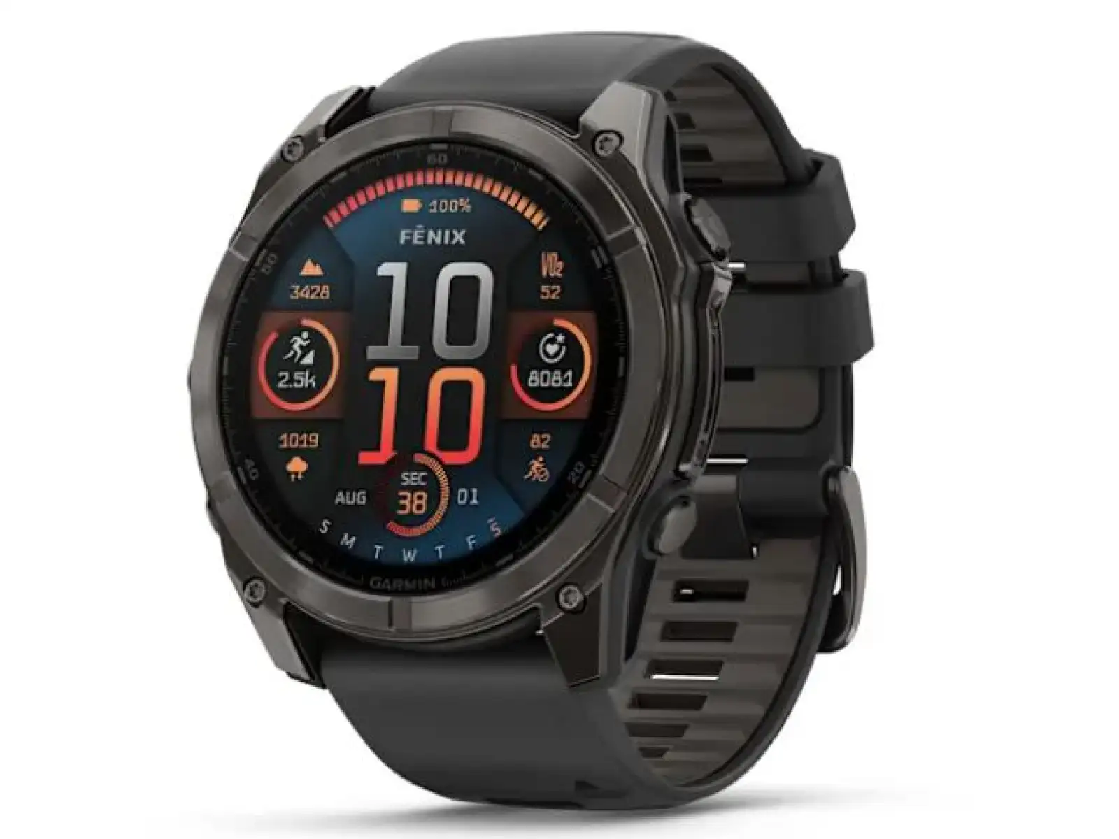 Garmin fenix 8 - 51 mm AMOLED Sapphire inteligentné hodinky Carbon DLC Titanium Black/Gray