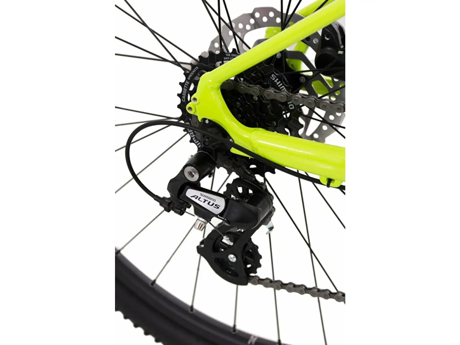 Rock Machine Manhattan 40-29 horský bicykel gloss radioactvie yellow/black/petrol blue