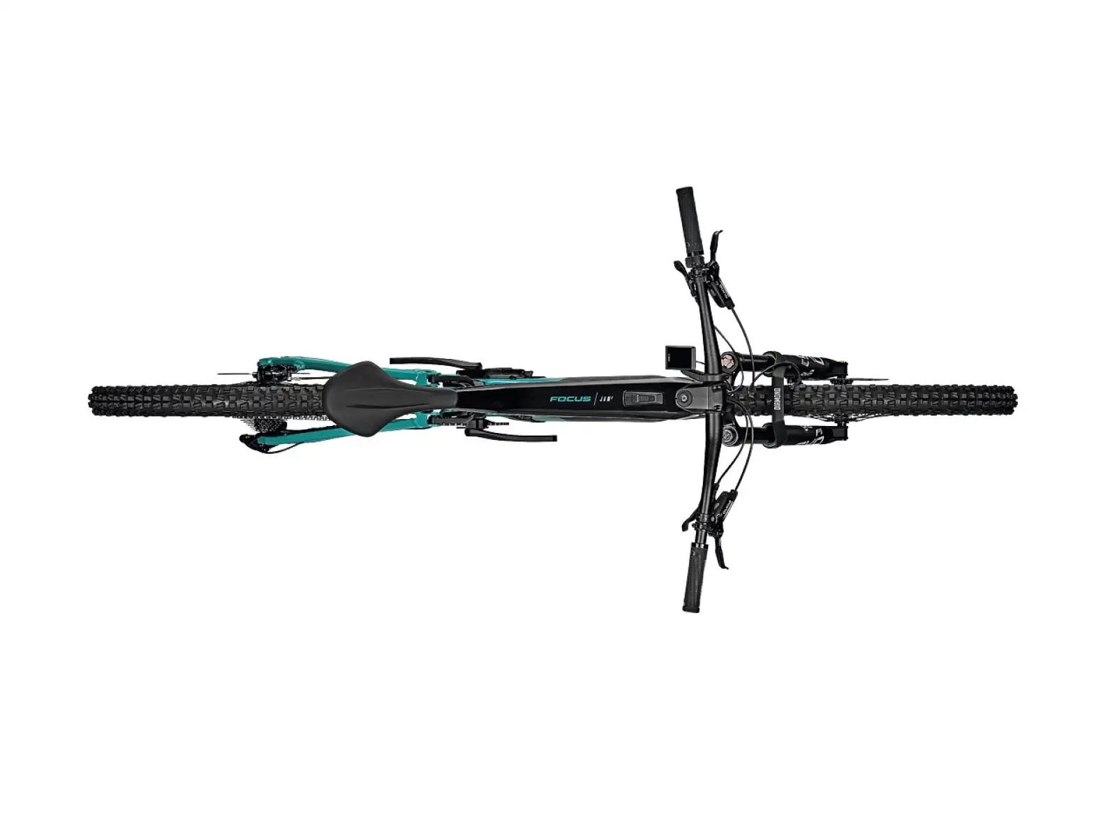 Focus Jam2 8.7 DI 625 Wh horský elektrobicykel Carbon Raw Glossy/Bluegreen Glossy