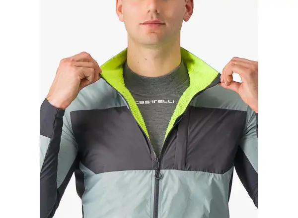 Castelli Unlimited Puffy pánska bunda Defender Green/Dark Grey