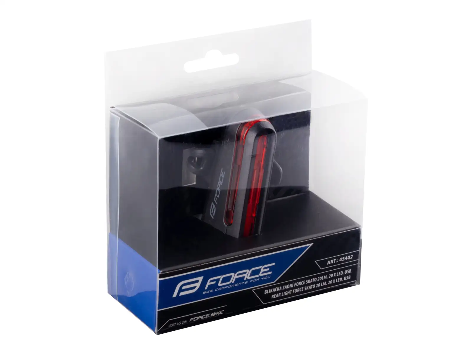 Force SKATO 20 LED zadná blikačka USB-C
