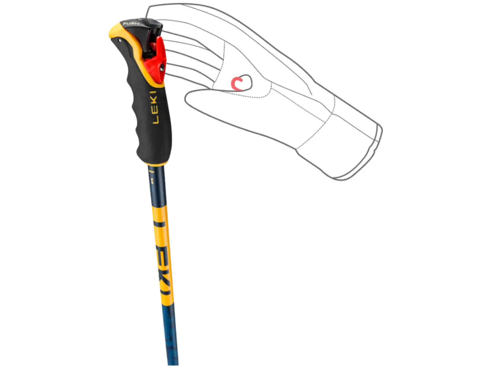 Leki Spitfire Vario 3D zjazdové palice Denimblue/Aegeanblue/Mustardyellow