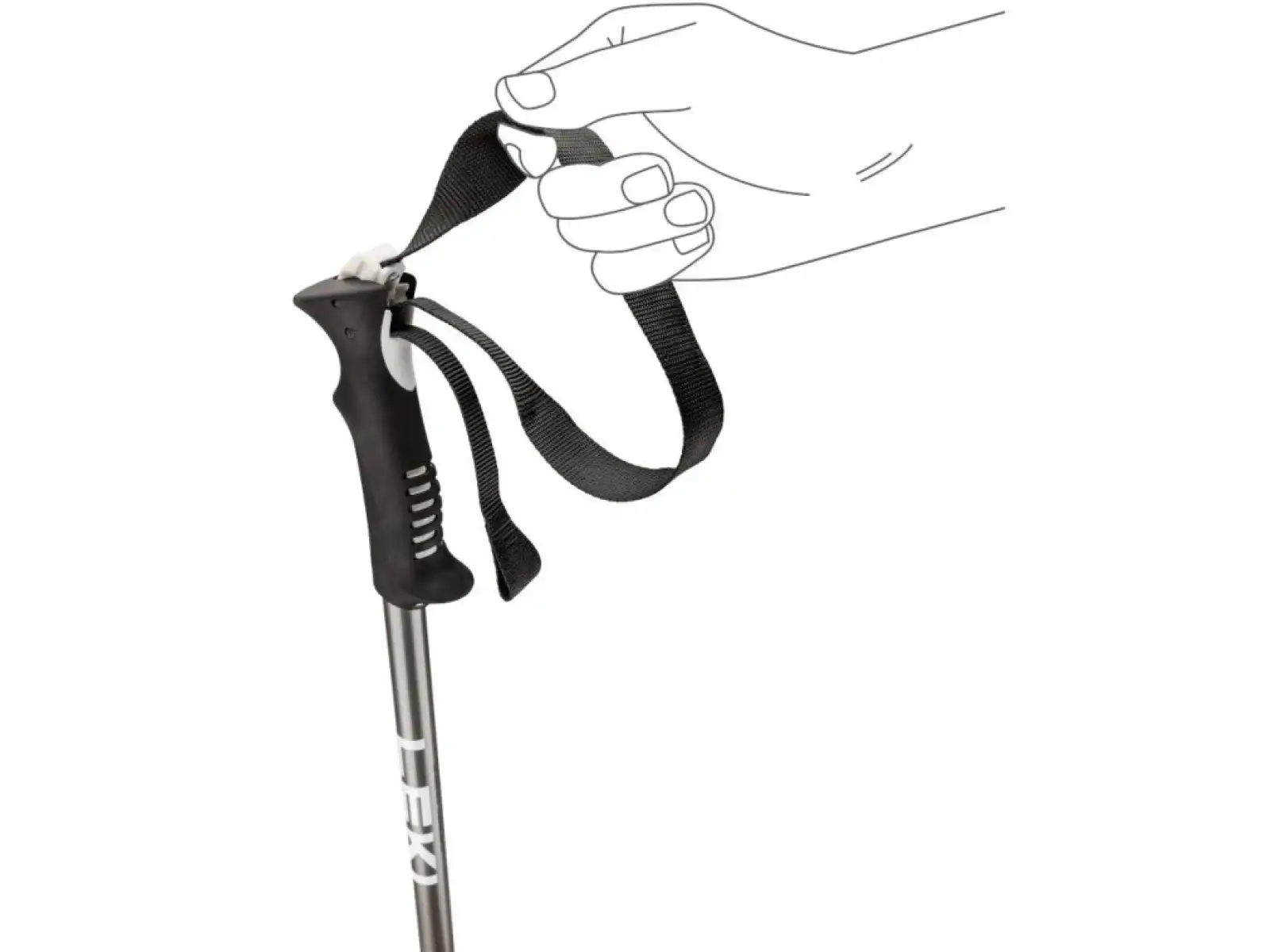 Leki Primacy zjazdové palice Black/Light Anthracite/White