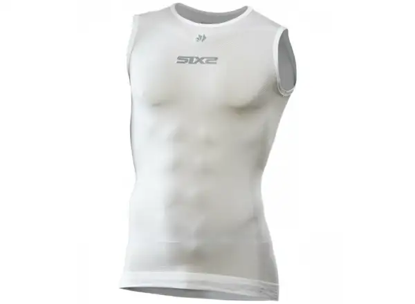 SIX2 SML BT funkčné tričko bez rukávov biele