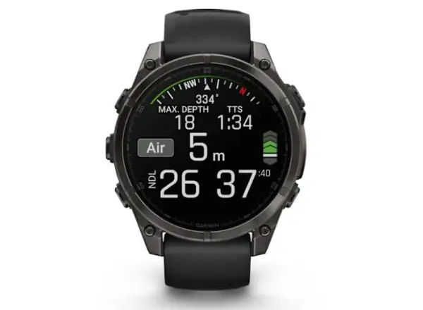 fenix® 8 - 47 mm, AMOLED, Safír, Uhlová šedá DLC titanová s čiernou/šedou.