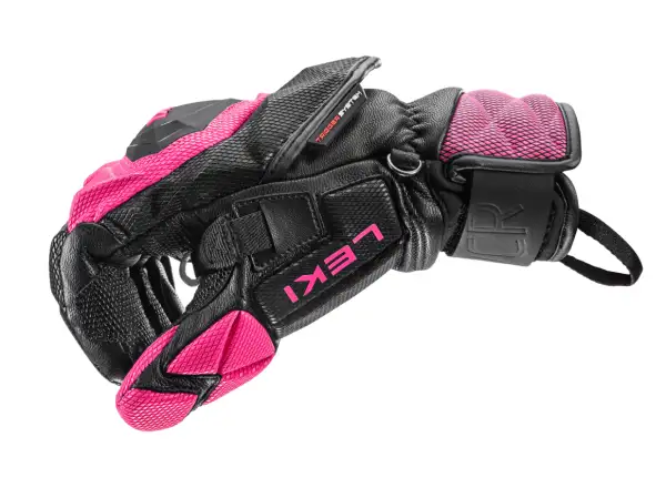 Leki WCR Venom SL 3D dámske závodné rukavice Black-Pink